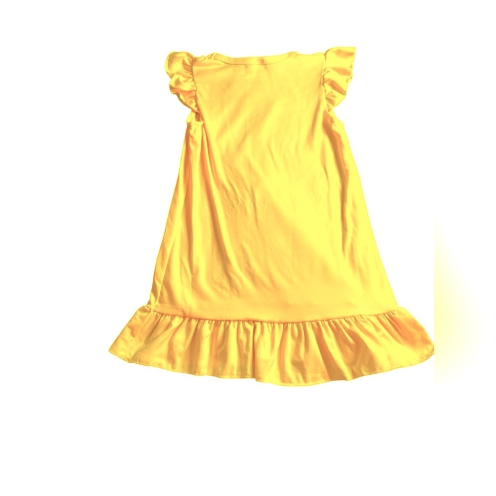 Yellow 🌻👧🏻 Kids Casual Sun Dress - Picture 3 of 4